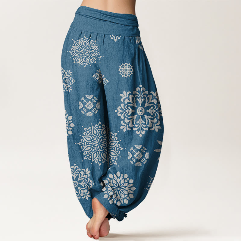 Pantalon sarouel décontracté à taille élastique pour femme avec motif mandala et Buddha Stones - image 6