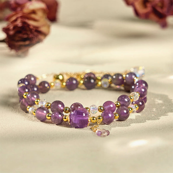 Bracelet double tour en Buddha Stones