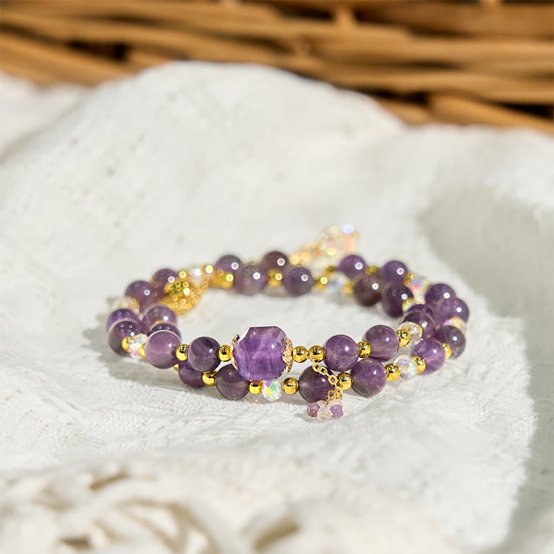 Bracelet double tour en Buddha Stones