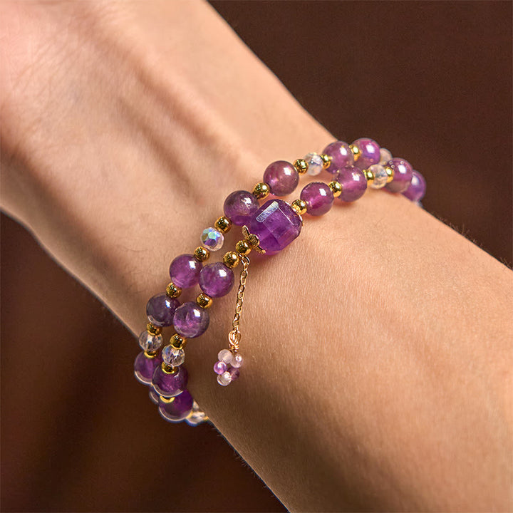 Bracelet double tour en Buddha Stones