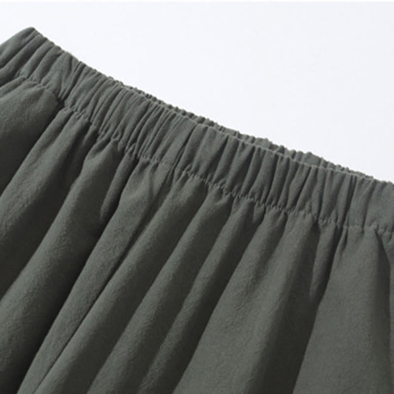 Ensemble 2 pièces de costume Tang à Buddha Stones de grenouille, chemise et pantalon avec poches, en coton et lin, pour homme, tenue de méditation - image 10