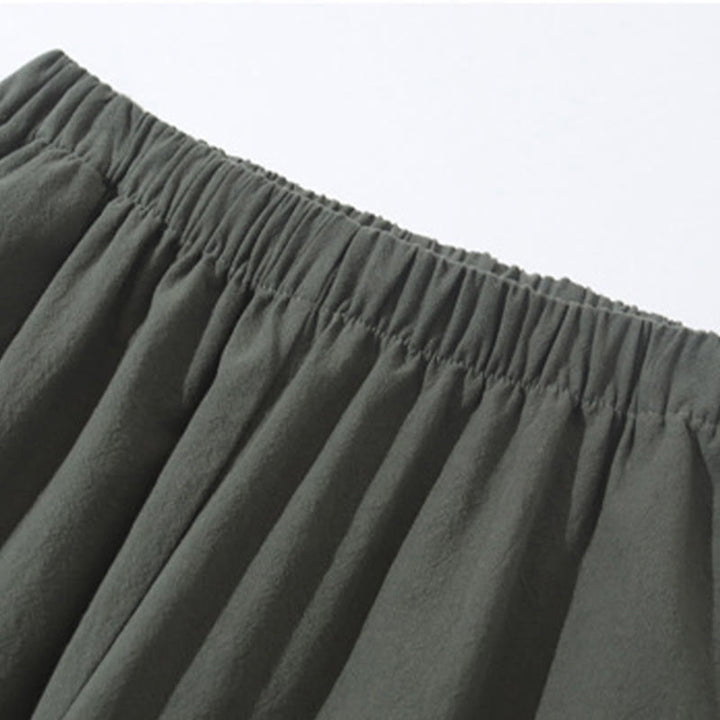 Ensemble 2 pièces de costume Tang à Buddha Stones de grenouille, chemise et pantalon avec poches, en coton et lin, pour homme, tenue de méditation - image 10