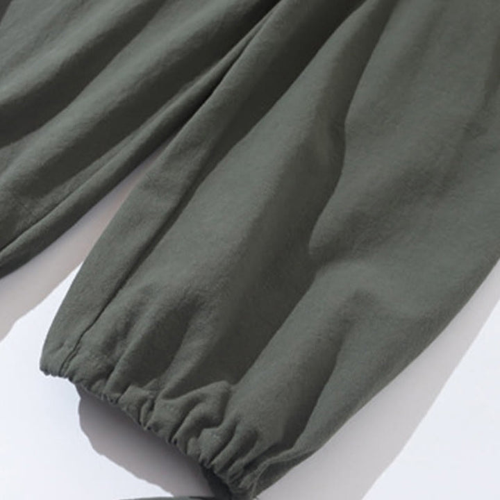 Ensemble 2 pièces de costume Tang à Buddha Stones de grenouille, chemise et pantalon avec poches, en coton et lin, pour homme, tenue de méditation - image 11