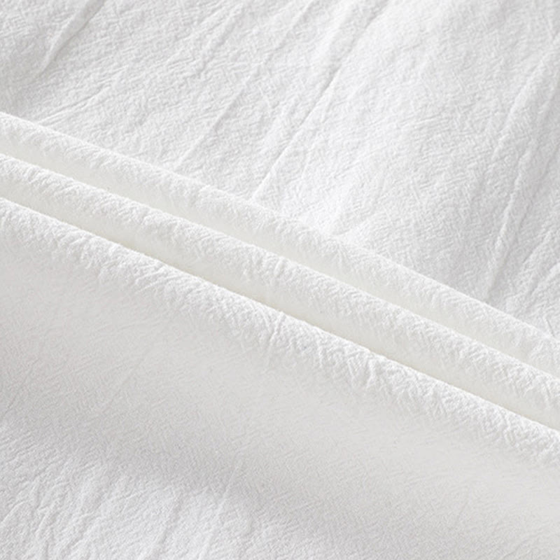 Chemise d'été en coton et lin à manches mi-longues et boutons pour homme Motif Buddha Stones - image 15