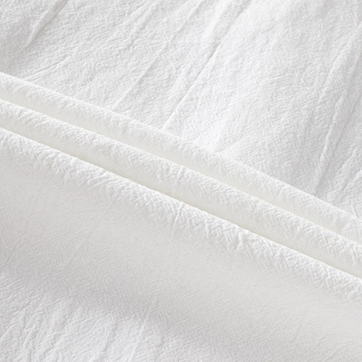 Chemise d'été en coton et lin à manches mi-longues et boutons pour homme Motif Buddha Stones - image 15