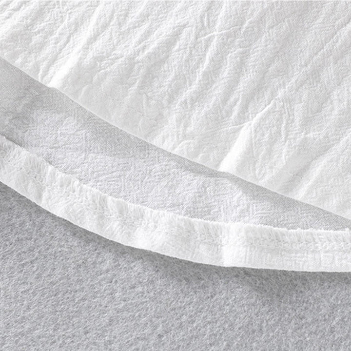 Chemise d'été en coton et lin à manches mi-longues et boutons pour homme Motif Buddha Stones - image 14