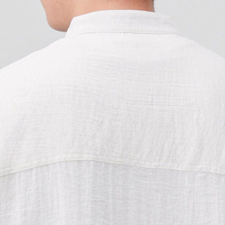 Chemise d'été à manches courtes et demi-boutons pour homme, motif Buddha Stones - image 4