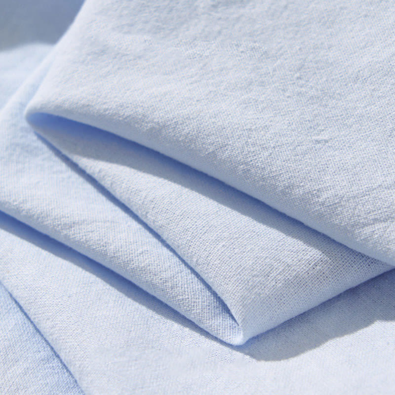 Chemise d'été en coton à manches courtes et demi-bouton pour homme Motif Buddha Stones - image 9