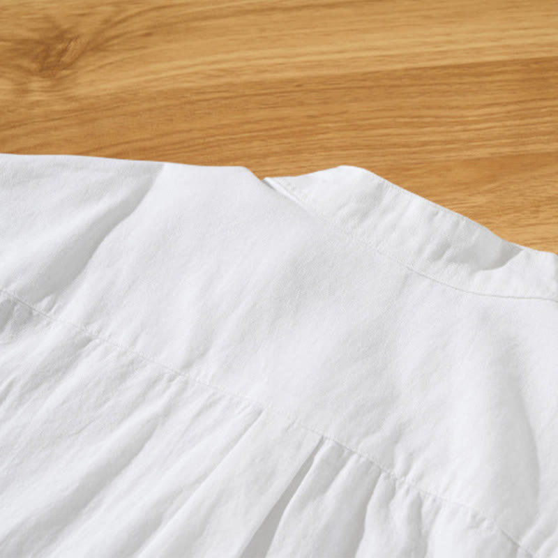 Chemise d'été en coton à manches courtes et demi-bouton pour homme Motif Buddha Stones - image 18