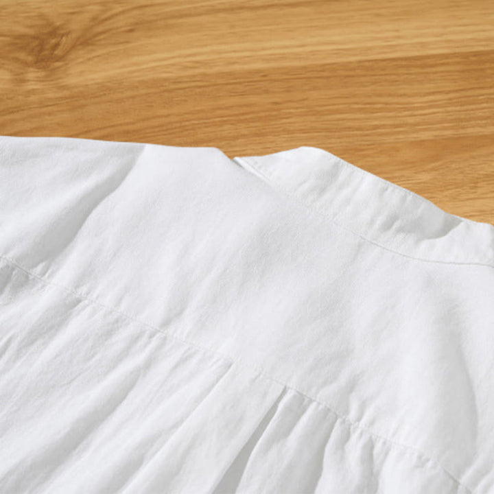 Chemise d'été en coton à manches courtes et demi-bouton pour homme Motif Buddha Stones - image 18