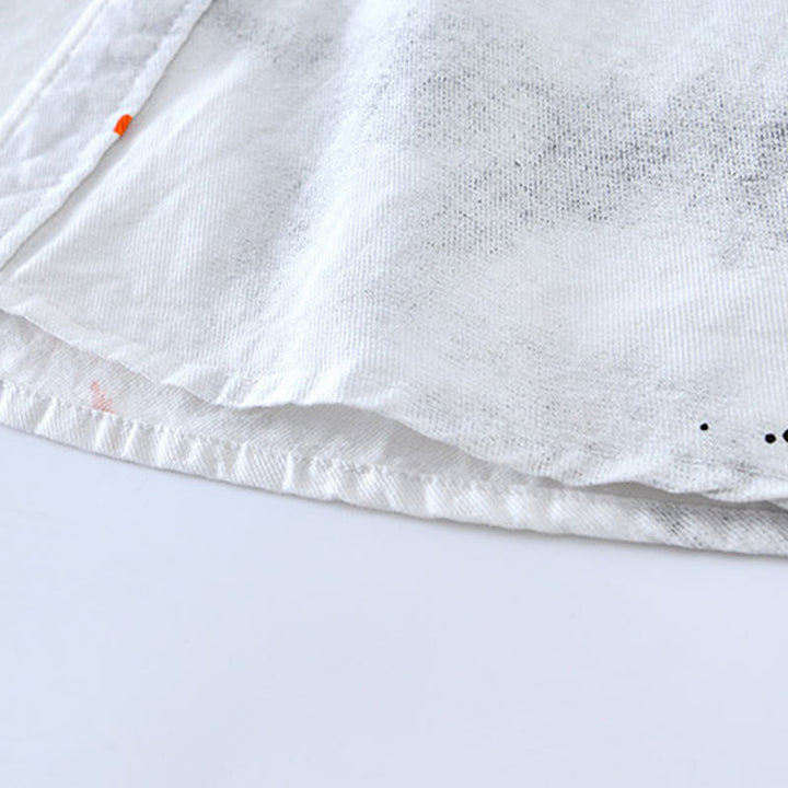 Chemise en coton à manches courtes et boutons pour homme, motif Buddha Stones, encre d'été éclaboussée de couleurs