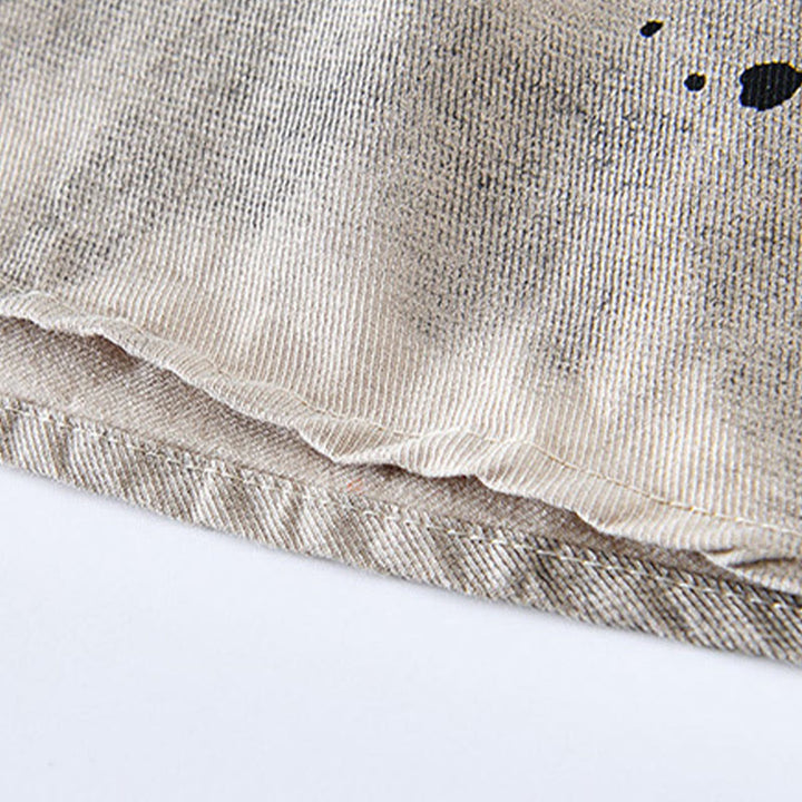 Chemise en coton à manches courtes et boutons pour homme, motif Buddha Stones, encre d'été éclaboussée de couleurs