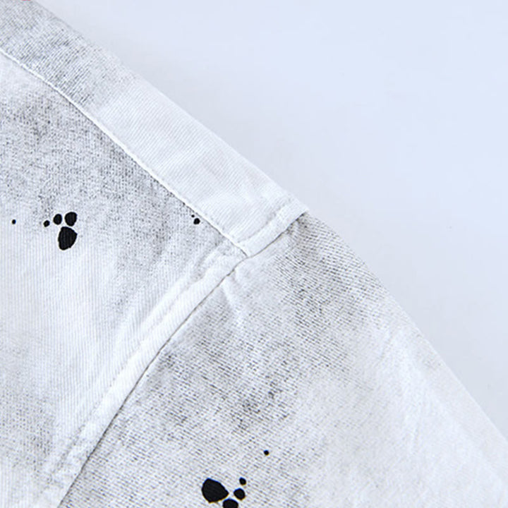 Chemise en coton à manches courtes et boutons pour homme, motif Buddha Stones, encre d'été éclaboussée de couleurs - image 14