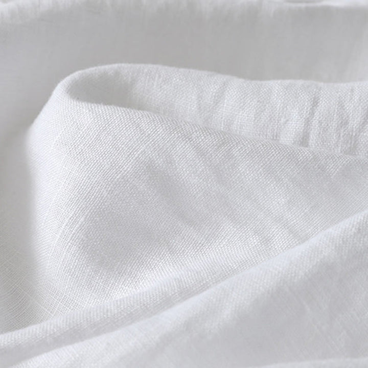 Pantalon large en coton et lin pour femme, couleur unie, taille élastique, avec poches , Buddha Stones été - image 18