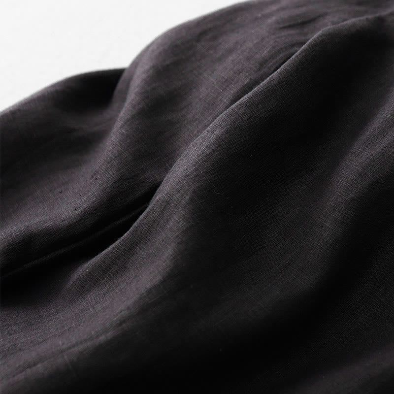 Pantalon décontracté taille haute à volants et cordon de serrage pour femme, coupe large en coton avec poches, motif Buddha Stones - image 21