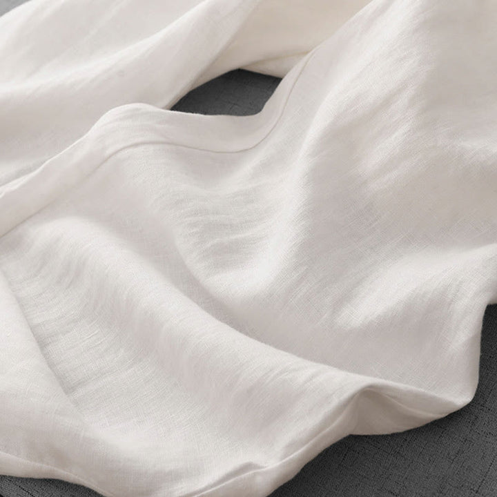 Pantalon décontracté taille haute à volants et cordon de serrage pour femme, coupe large en coton avec poches, motif Buddha Stones - image 15