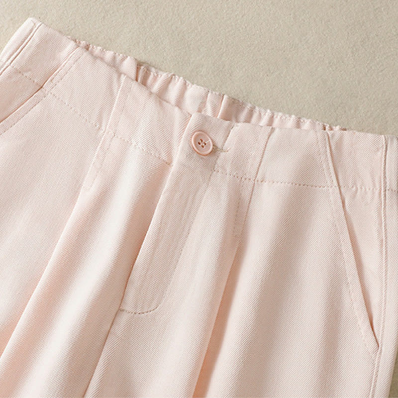 Pantalon Buddha Stones en dentelle patchwork taille haute pour femme, jambes larges, longueur cheville, avec poches et fermeture éclair - image 10