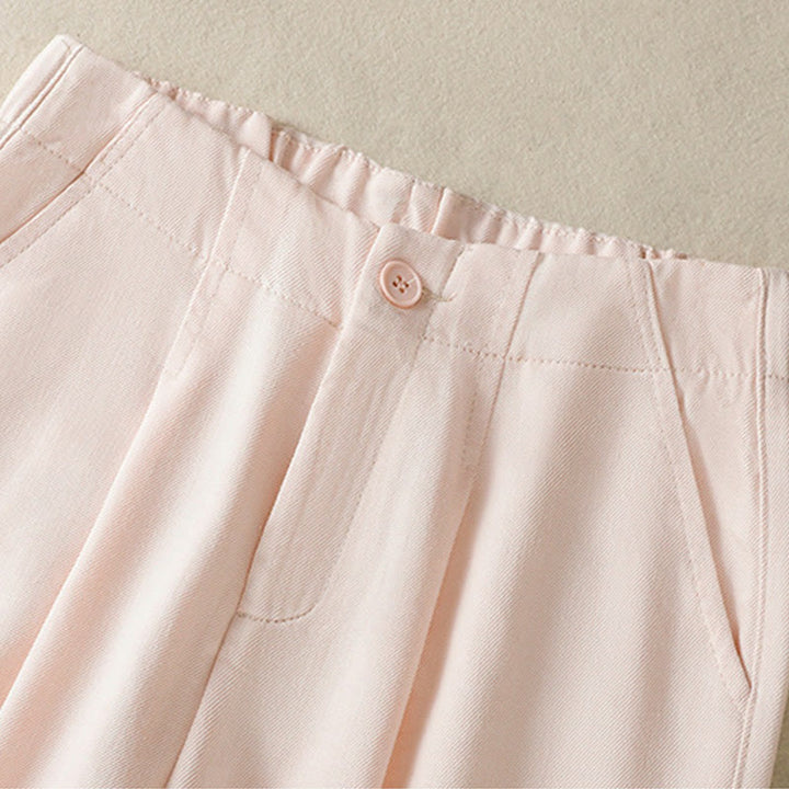 Pantalon Buddha Stones en dentelle patchwork taille haute pour femme, jambes larges, longueur cheville, avec poches et fermeture éclair - image 10