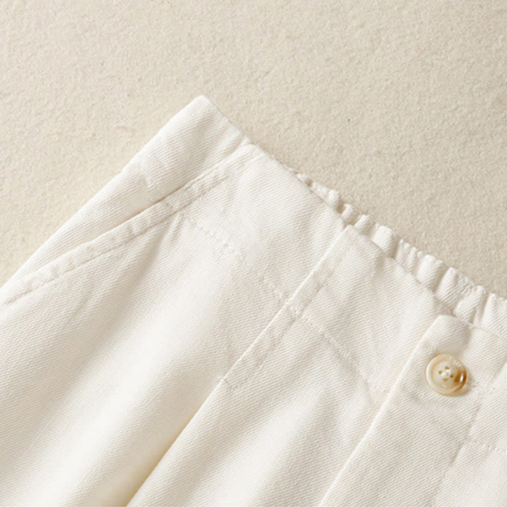 Pantalon Buddha Stones en dentelle patchwork taille haute pour femme, jambes larges, longueur cheville, avec poches et fermeture éclair - image 3