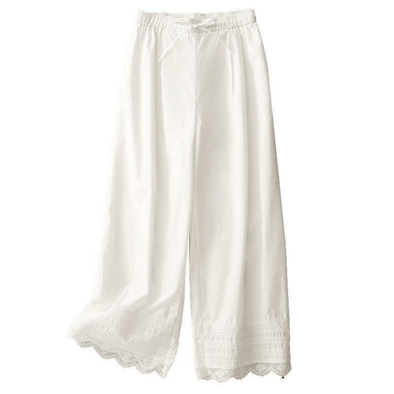 Pantalon large en coton à cordon de serrage pour femme, longueur cheville, avec poches, motif Buddha Stones Commute