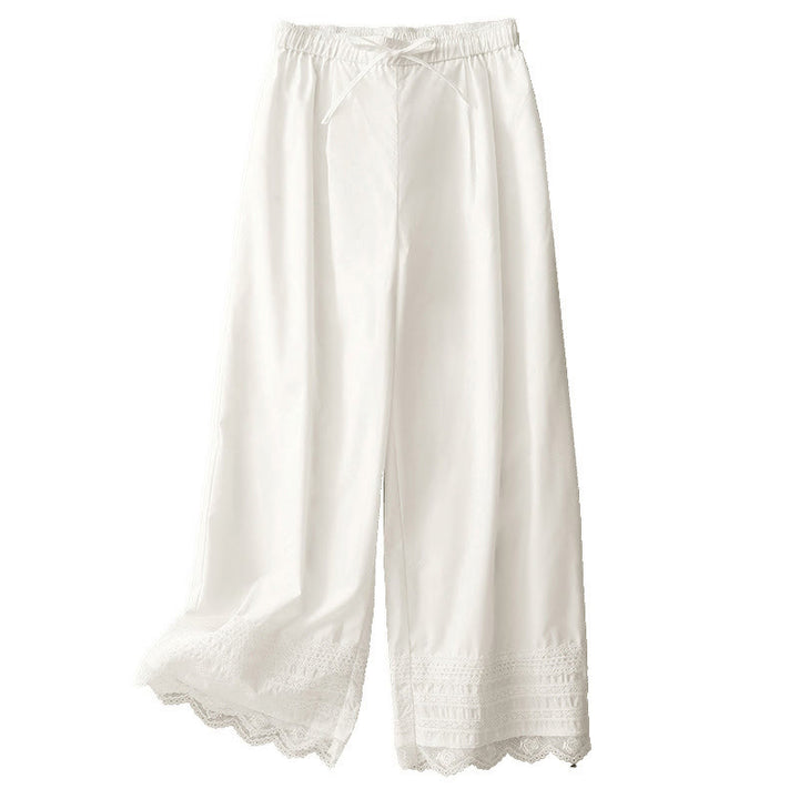 Pantalon large en coton à cordon de serrage pour femme, longueur cheville, avec poches, motif Buddha Stones Commute