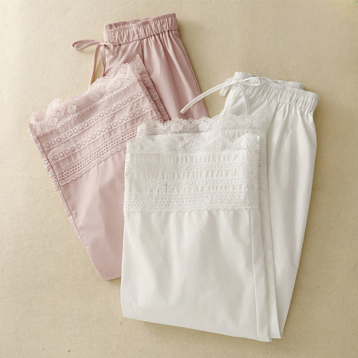 Pantalon large en coton à cordon de serrage pour femme, longueur cheville, avec poches, motif Buddha Stones Commute