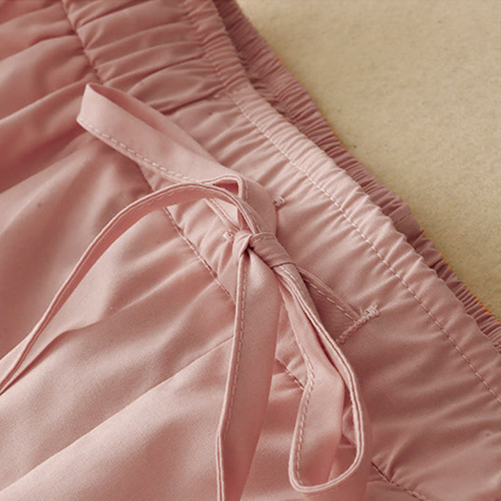 Pantalon large en coton à cordon de serrage pour femme, longueur cheville, avec poches, motif Buddha Stones Commute - image 3