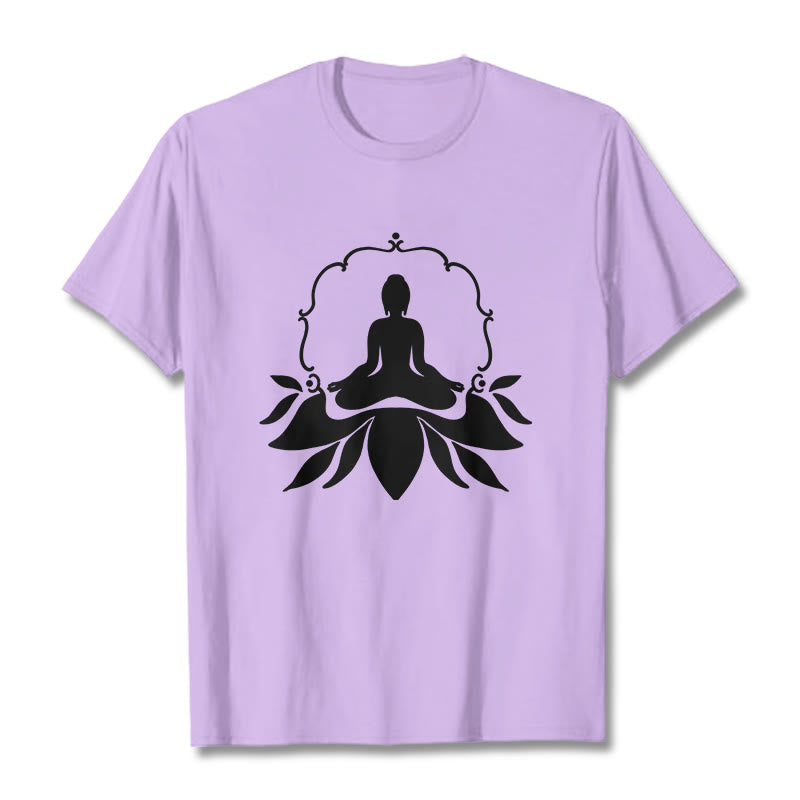 T-shirt Bouddha assis sur l'herbe Buddha Stones en méditation - Prune - 2XL - image 16