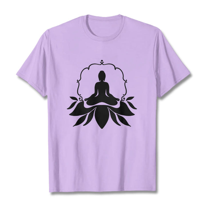 T-shirt Bouddha assis sur l'herbe Buddha Stones en méditation - Prune - 2XL - image 16
