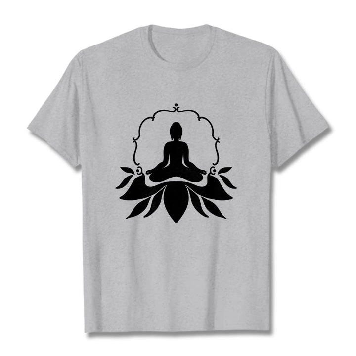 T-shirt Bouddha assis sur l'herbe Buddha Stones en méditation - Gris clair - 2XL - image 19