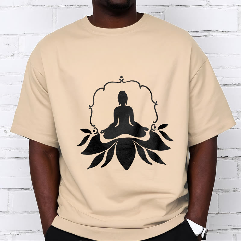T-shirt Bouddha assis sur l'herbe Buddha Stones en méditation - image 9
