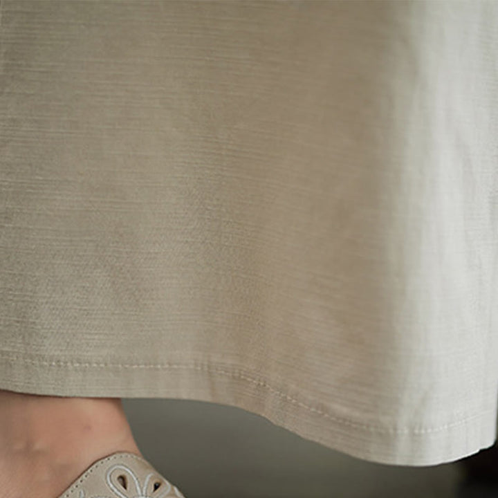 Ensemble 2 pièces décontracté à boutons et manches mi-longues, motif Buddha Stones , pantalon large avec poches, en coton, vêtements zen pour femmes - image 28