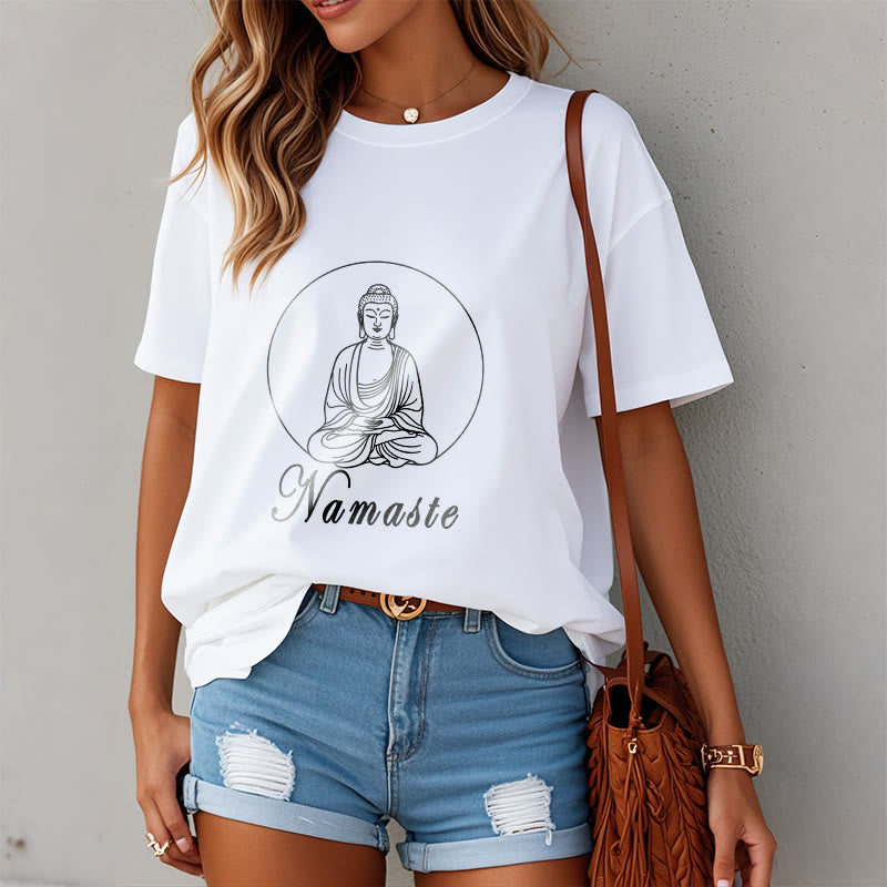T-shirt Buddha Stones NAMASTE bouddha méditant - image 8