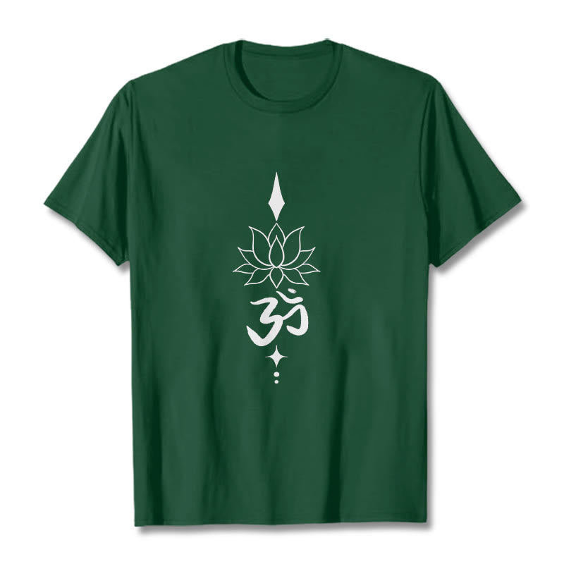 T-shirt Buddha Stones Symbole Om Lotus - Vert forêt - 2XL - image 5