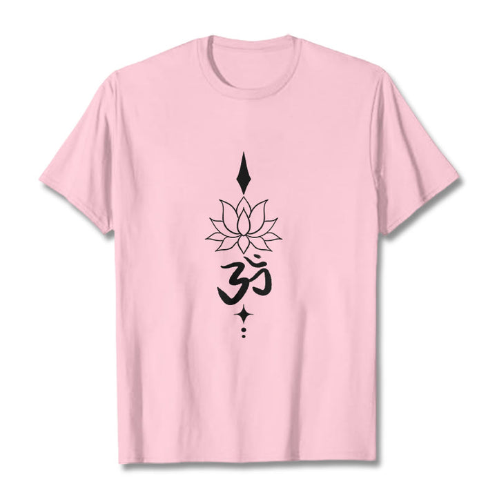 T-shirt Buddha Stones Symbole Om Lotus - Rose clair - 2XL - image 14