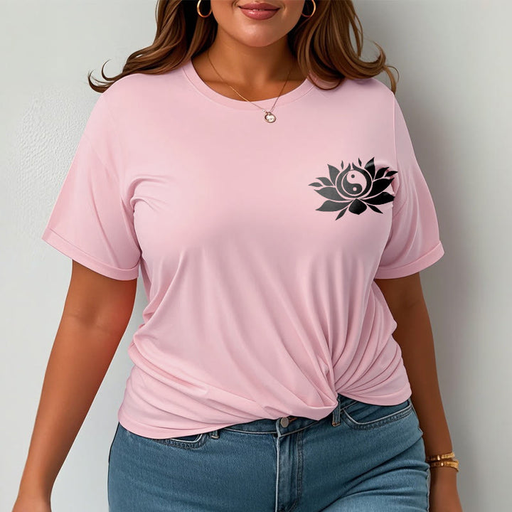T-shirt avec motif de fleurs de lotus et de Buddha Stones - image 17
