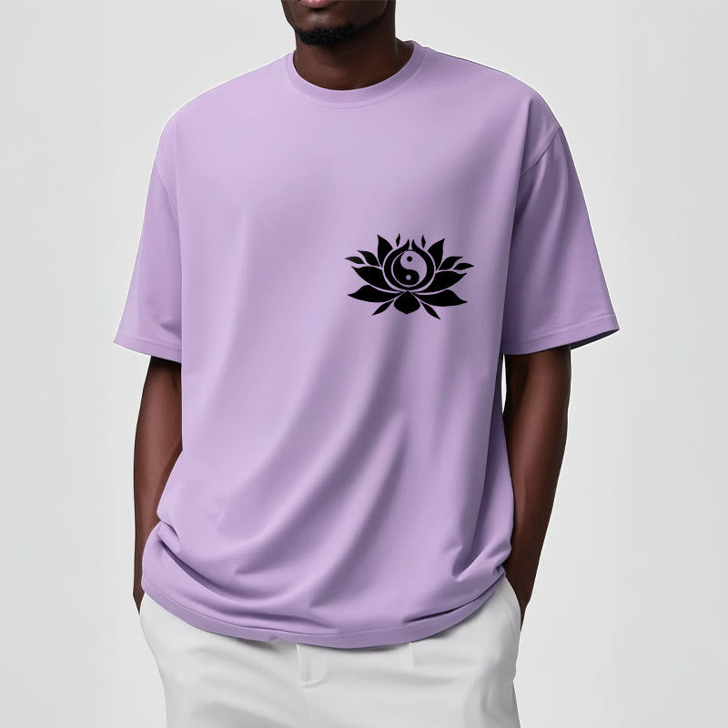 T-shirt avec motif de fleurs de lotus et de Buddha Stones - image 19