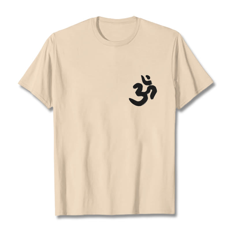 T-shirt sanskrit avec symbole Om et Buddha Stones - Bisque - 2XL - image 11