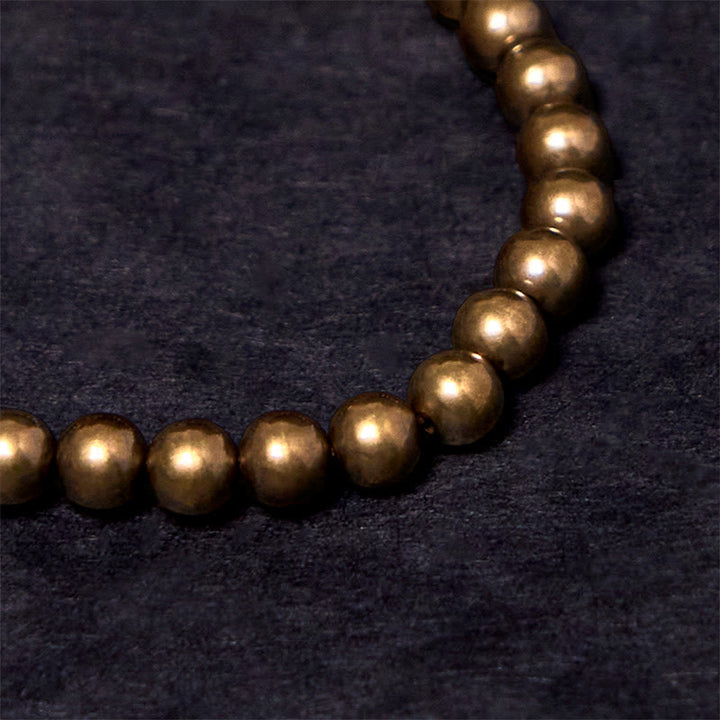 Bracelet porte-bonheur rétro en cuivre pur et laiton avec Buddha Stones