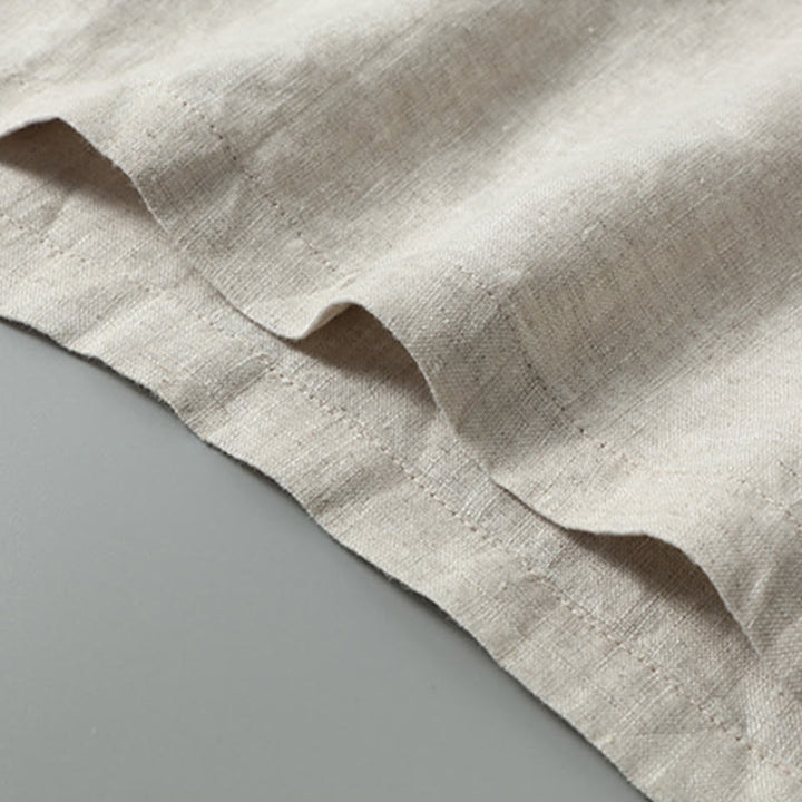 Gilet d'été en lin sans manches pour homme, couleur unie, avec fente latérale et motif Buddha Stones - image 7