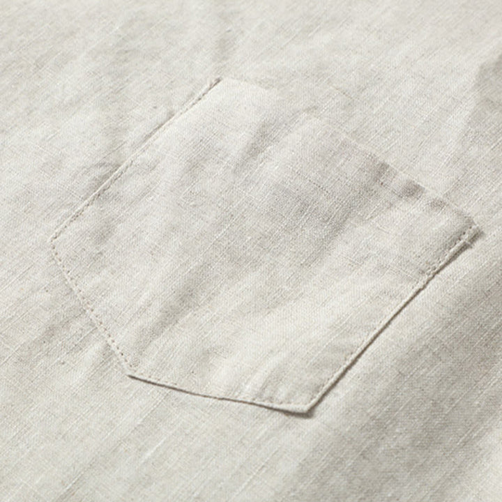 Gilet d'été en lin sans manches pour homme, couleur unie, avec fente latérale et motif Buddha Stones - image 4