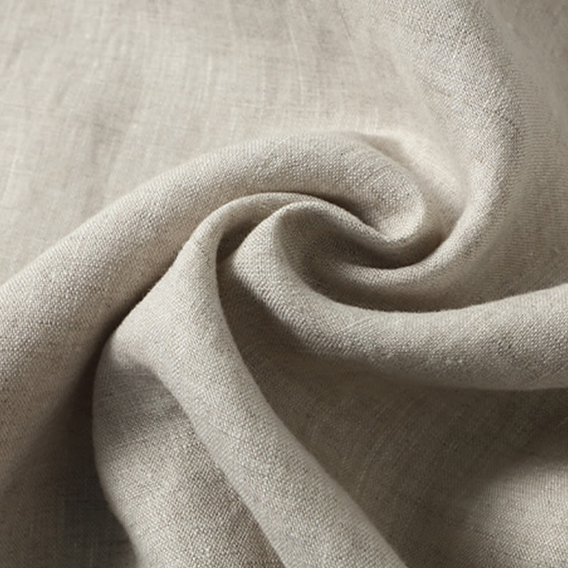 Gilet d'été en lin sans manches pour homme, couleur unie, avec fente latérale et motif Buddha Stones - image 5