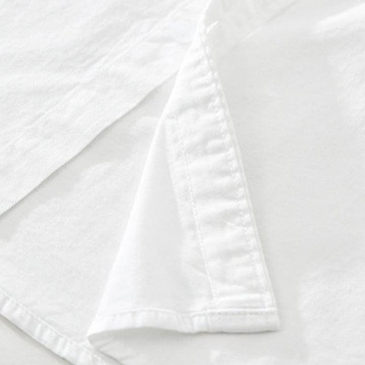 Chemise en coton à manches courtes pour homme, motif simple et artistique, broderie de Buddha Stones , motif bambou - image 12