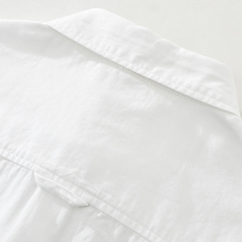 Chemise en coton à manches courtes pour homme, motif simple et artistique, broderie de Buddha Stones , motif bambou - image 11