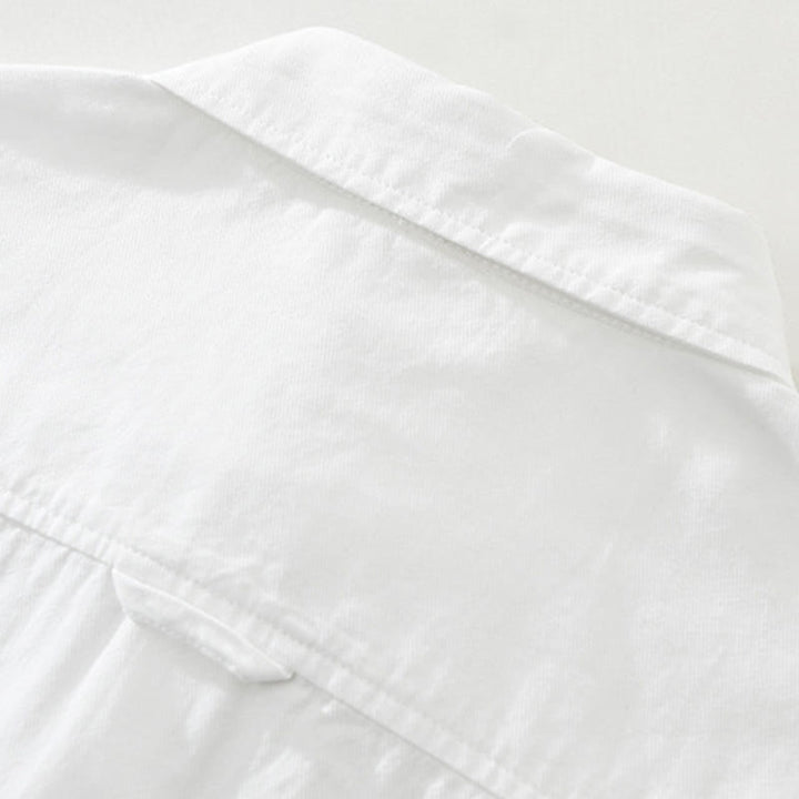 Chemise en coton à manches courtes pour homme, motif simple et artistique, broderie de Buddha Stones , motif bambou - image 10