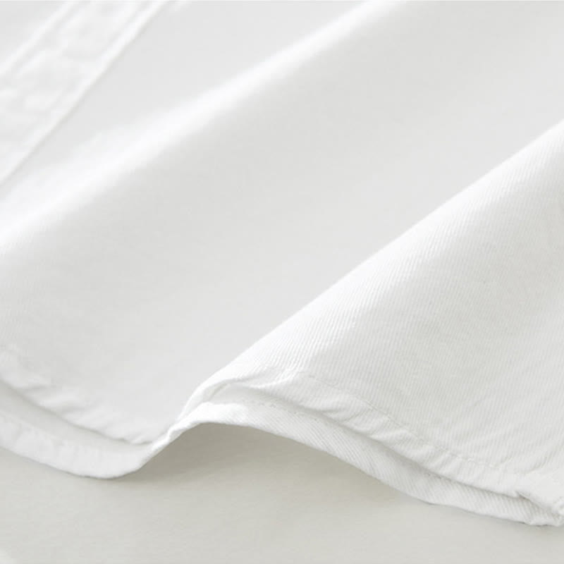 Chemise en coton à manches courtes pour homme, motif simple et artistique, broderie de Buddha Stones , motif bambou - image 8