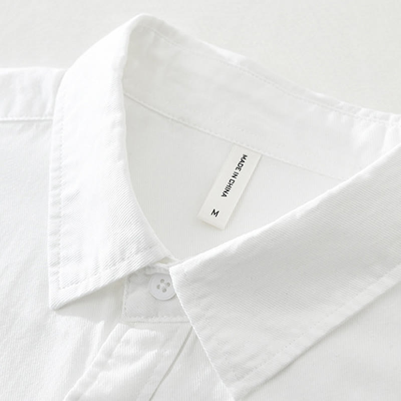 Chemise en coton à manches courtes pour homme, motif simple et artistique, broderie de Buddha Stones , motif bambou - image 4