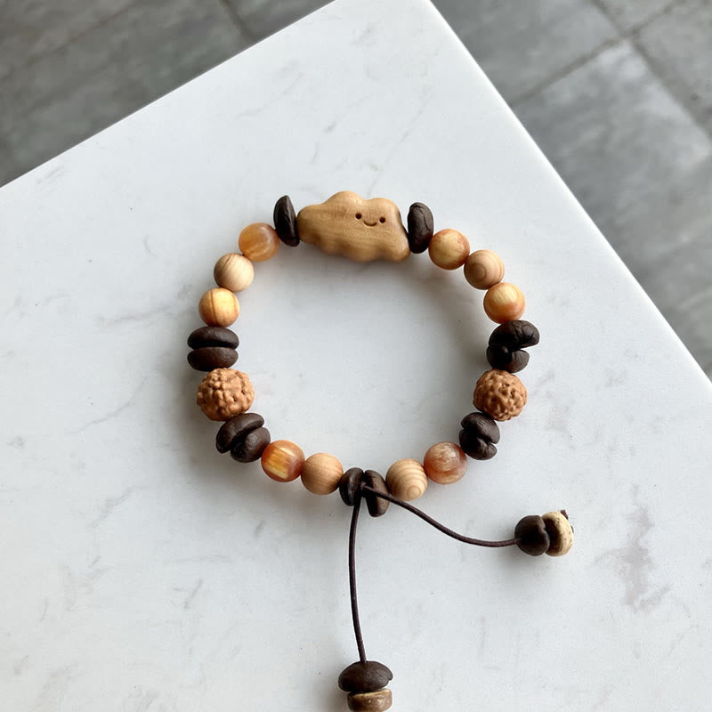 Bracelet de protection en bois de santal et grains de café, Buddha Stones - image 2