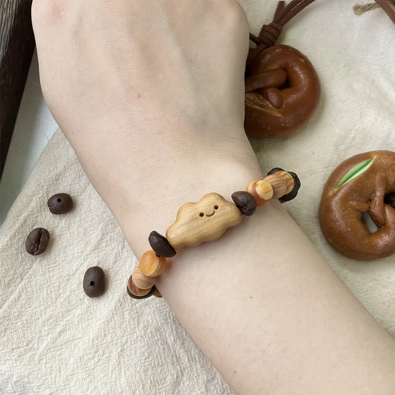 Bracelet de protection en bois de santal et grains de café, Buddha Stones - image 4