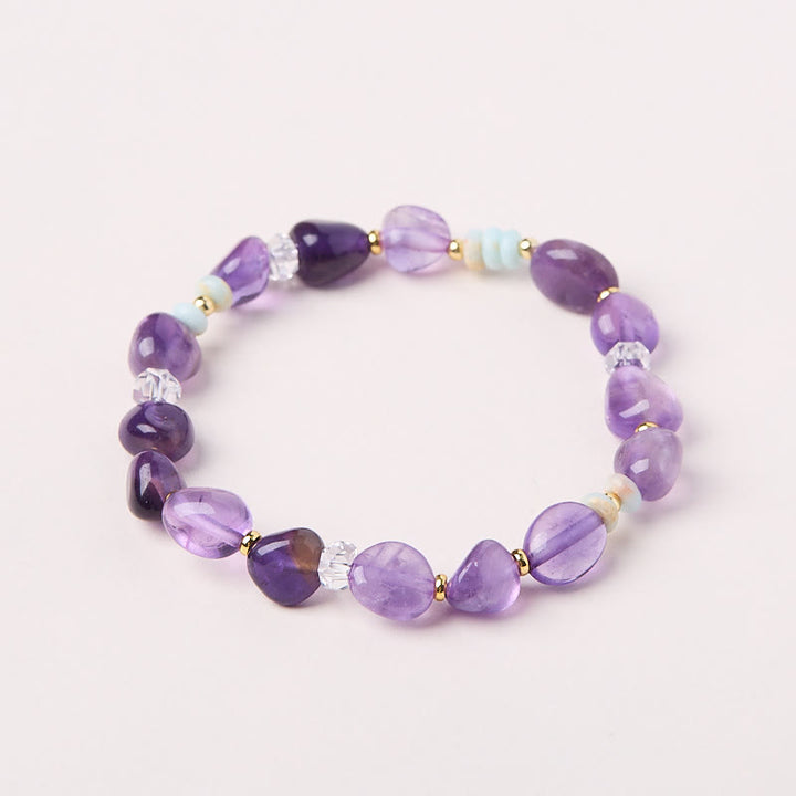 Bracelet de guérison en cristal blanc avec Buddha Stones naturelle irrégulière de Shoushan - image 3